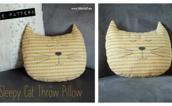 Cat Head Throw Pillow Free Sewing Pattern
