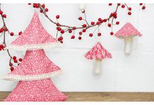 Fabric Layered Christmas Tree Free Sewing Pattern
