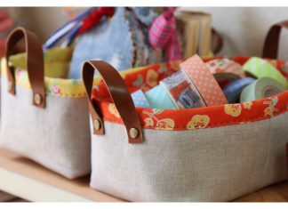 Fabric Storage Baskets Free Sewing Pattern