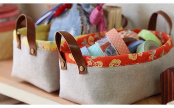 Fabric Storage Baskets Free Sewing Pattern
