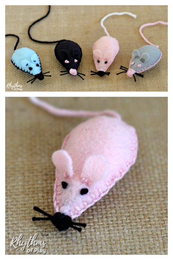 Felt Mouse Plush Toy Free Sewing Pattern