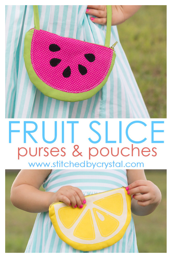 Fruit Slice Purses and Pouches Free Sewing Pattern