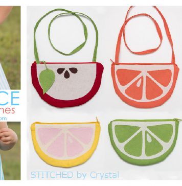 Fruit Slice Purses and Pouches Free Sewing Pattern