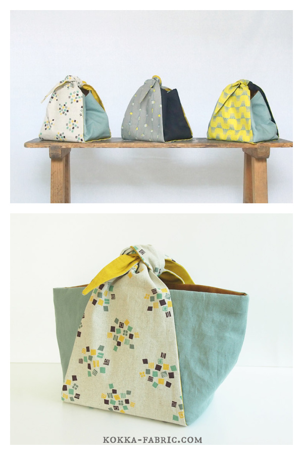 Furoshiki Tote Bag Free Sewing Pattern