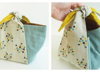 Furoshiki Tote Bag Free Sewing Pattern