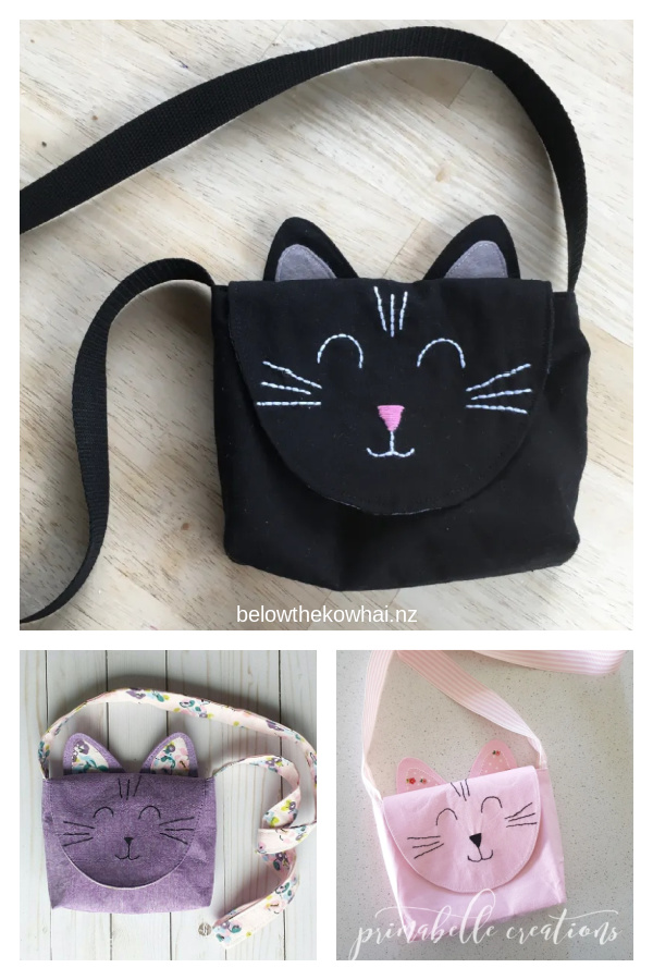 Little Cat Friend Bag Free Sewing Pattern