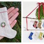 Mini Stocking Advent Calendar Free Sewing Pattern