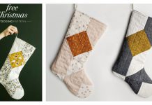 Quilted Christmas Stocking Free Sewing Pattern