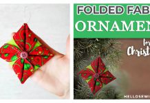Folded Fabric Ornament Free Sewing Pattern