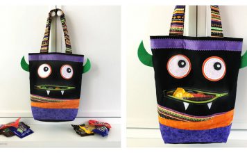 Monster Trick-or-Treat Bag Free Sewing Pattern