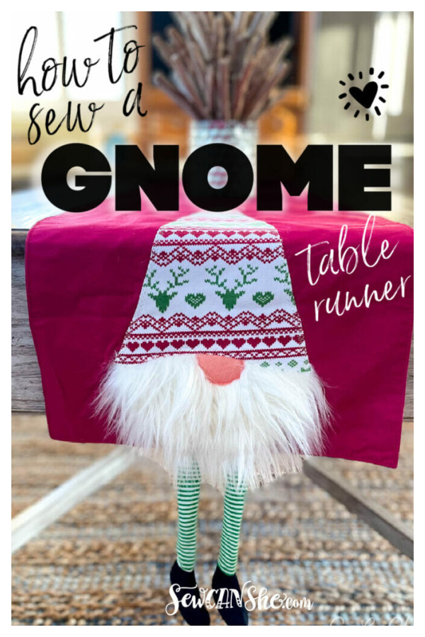 Gnome Table Runner Free Sewing Pattern 