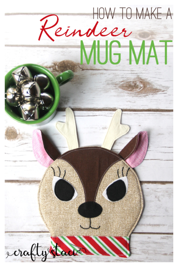 Reindeer Mug Mat Free Sewing Pattern