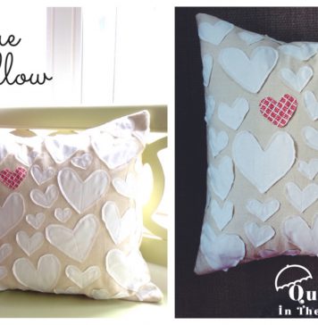 Applique Hearts Pillow Free Sewing Pattern