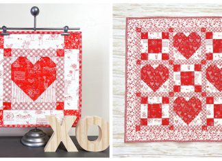 Framed Heart Mini Quilt Sewing Pattern