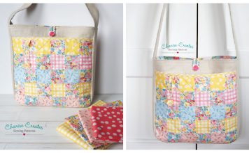 Patchwork Tote Bag Free Sewing Pattern
