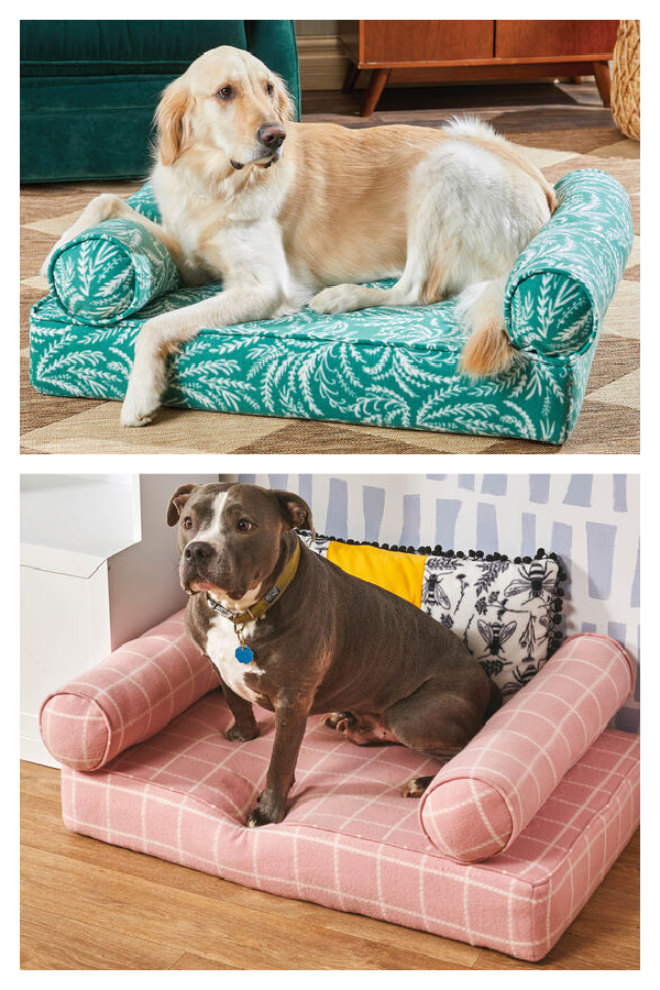 Fleece Pet Bed with Bolsters Free Sewing Pattern