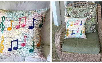 Musical Notes Pillow Free Sewing Pattern