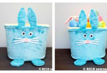 Plush Bunny Easter Basket Free Sewing Pattern