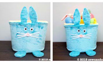 Plush Bunny Easter Basket Free Sewing Pattern
