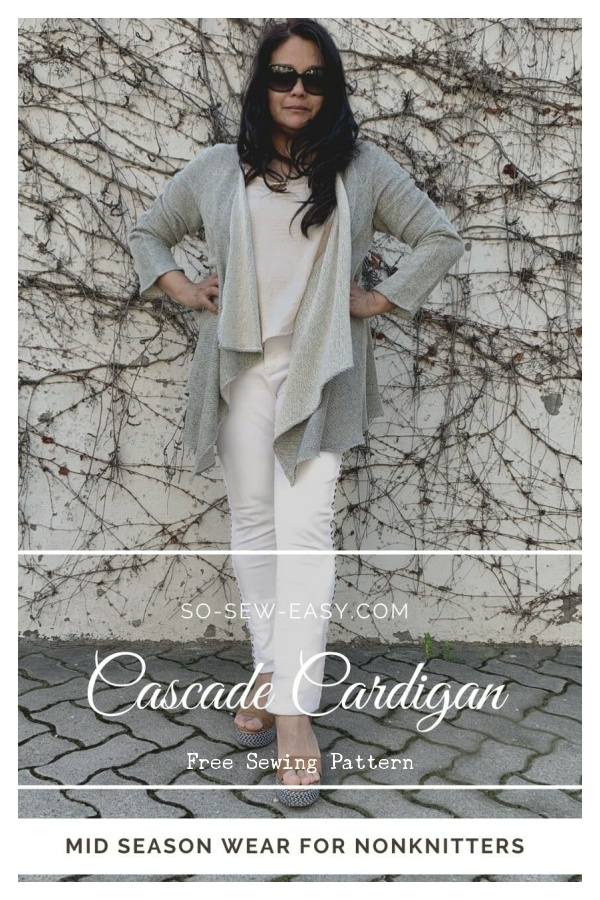 Cascade Cardigan Free Sewing Pattern