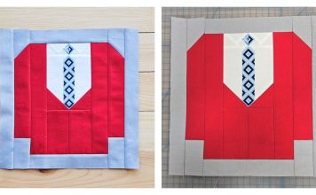 Mr. Rogers Sweater Quilt Block Free Sewing Pattern