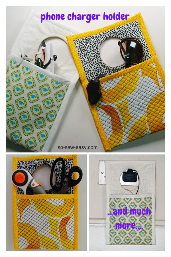 Phone Charger Holder Free Sewing Pattern