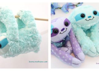 Sloth Plush Free Sewing Pattern and Video Tutorial