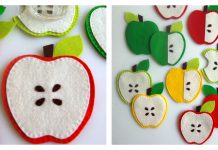 Apple Coasters Free Sewing Pattern