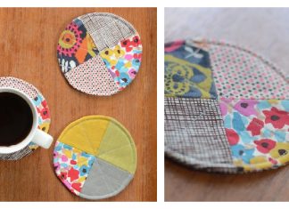 Quilted Circle Coasters Free Sewing Pattern