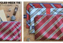 Zip Bag from Old Ties Free Sewing Pattern
