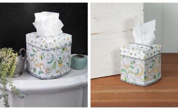 Blooming Tissue Box Covers Free Sewing Pattern