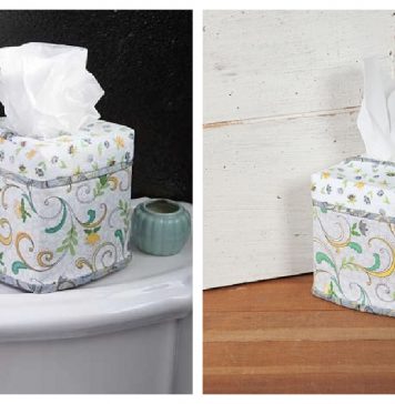 Blooming Tissue Box Covers Free Sewing Pattern