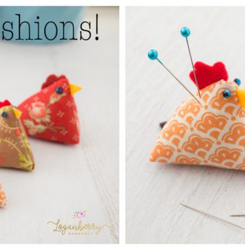 Chicken Pin Cushions Free Sewing Pattern