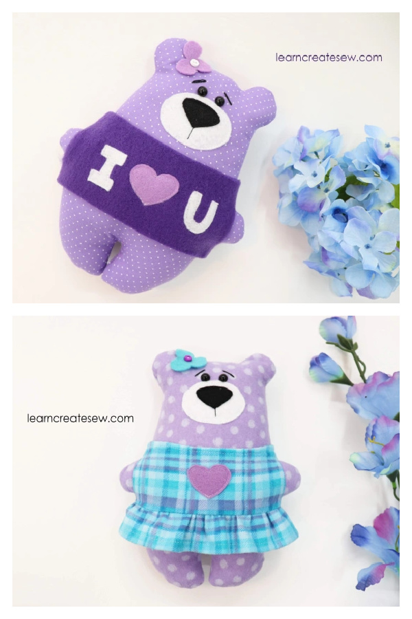 Little Bear Plush Free Sewing Pattern and Video Tutorial