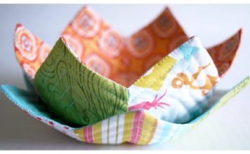 Scrappy Lily Bowl and Plate Free Sewing Pattern