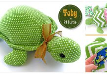 Stuffed Turtle Pajamas Case Free Sewing Pattern