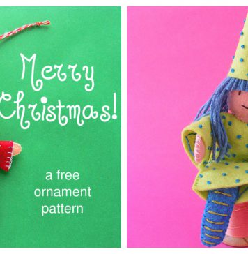 Elf Ornament Free Sewing Pattern