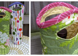 Quilted Wine Tote Free Sewing Pattern