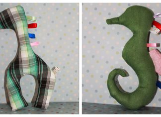 Seahorse and Giraffe Baby Toys Free Sewing Pattern
