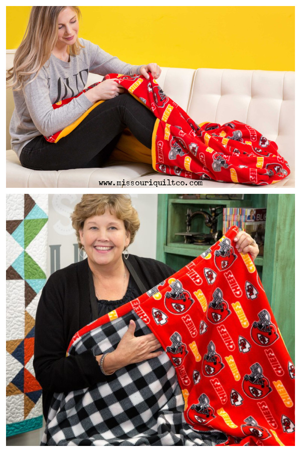 Blanket with Feet Pocket Free Sewing Pattern and Video Tutorial 