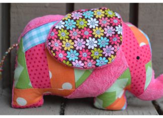 Elephant Stuffed Animal Free Sewing Pattern