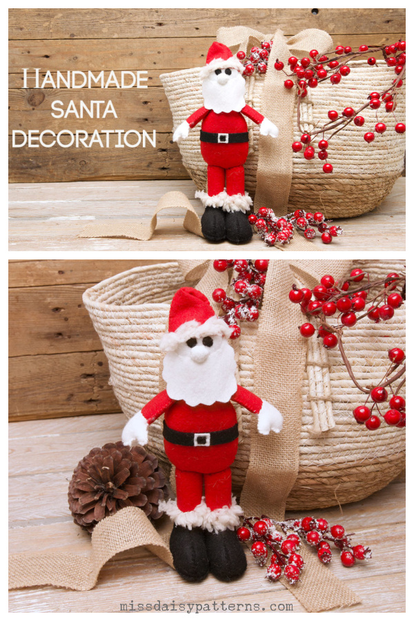 Handmade Santa Decoration Free Sewing Pattern 