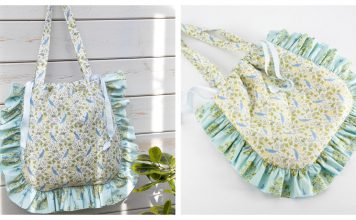 Quilted Frill Edge Tote Bag Free Sewing Pattern