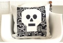 Quilted Skull Pillow Free Sewing Pattern