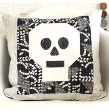 Quilted Skull Pillow Free Sewing Pattern
