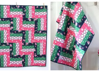 Rail Fence Baby Quilt Free Sewing Pattern