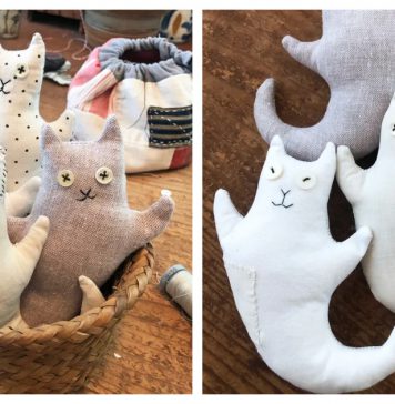 Ghost Kitties Free Sewing Pattern