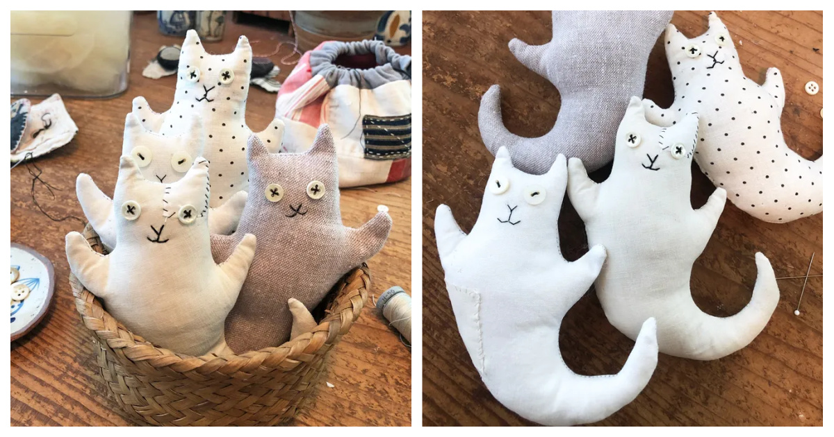 Ghost Kitties Free Sewing Pattern