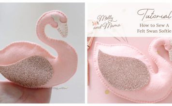 Simple Felt Swan Softie Free Sewing Pattern