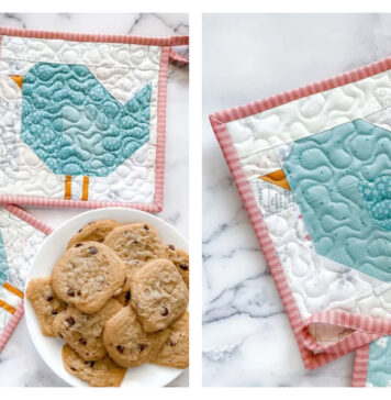 Blue Bird Hot Pads Free Sewing Pattern